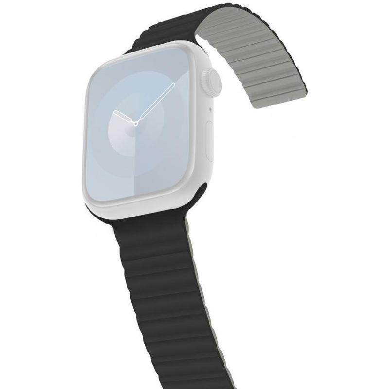 Araree Silicone Link Wrist Strap, for Watch Ultra 3/Watch Ultra 2/Watch Series 11 46/Watch Series 10 46, Silicone, Black/Grey