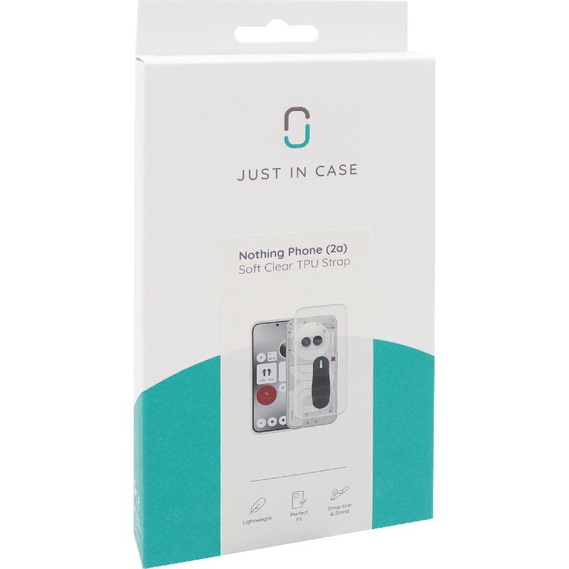 Just in Case Soft TPU Back Cover Mobile Case with Strap, for Nothing Phone (2a)/Phone (2a) Plus, Clear