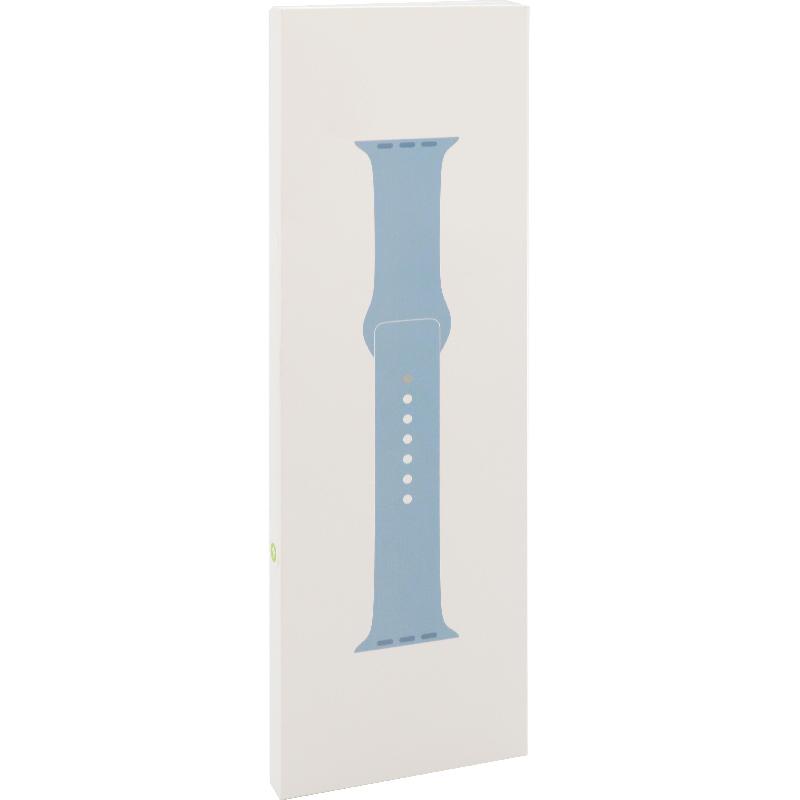 Apple Sport Band Wrist Strap, for Apple Watch Series 10 42/Watch Series 9 41/Watch SE 40, Fluoroelastomer, Small/Medium Band Size, Light Blue