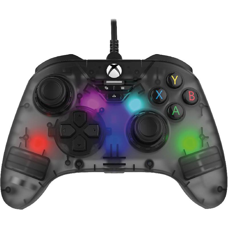 Snakebyte Gamepad RGB X Controller, Wired, for Xbox One/Xbox Series X/Xbox Series S, Smoke Grey