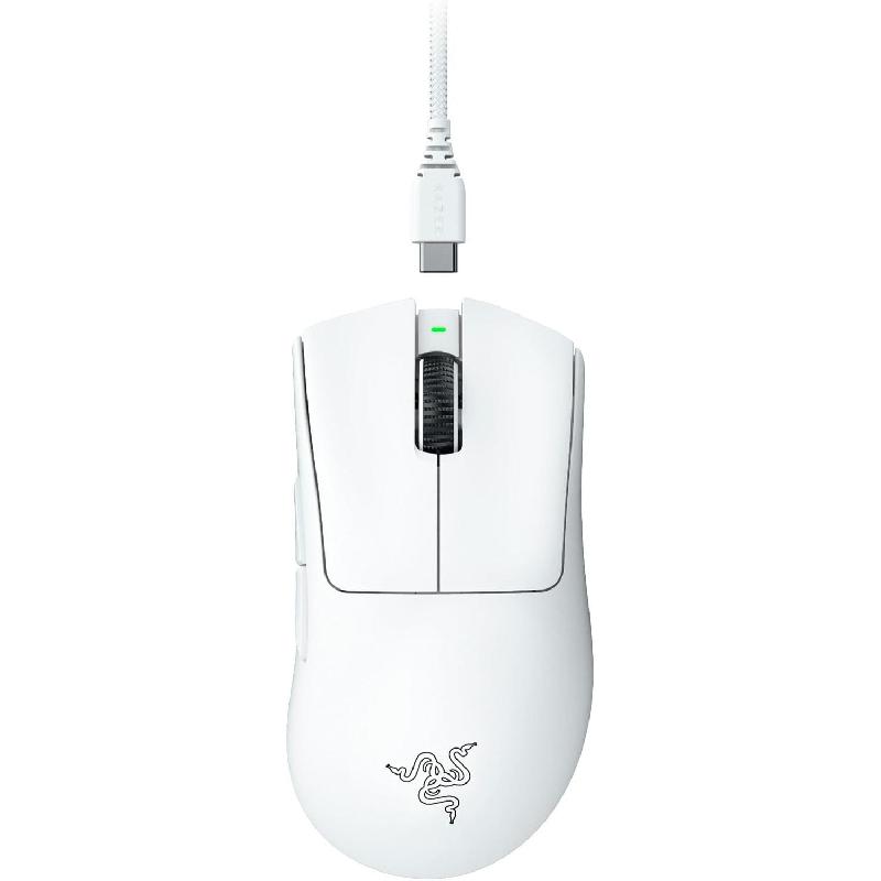 Razer DeathAdder V3 Pro Gaming Mouse, Wireless, Optical, Focus Pro 30000 dpi, White