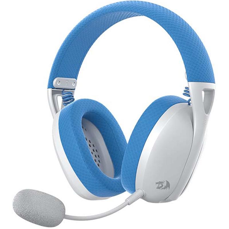Redragon H848 IRE Pro Gaming Headset, Noise Cancelling Microphone, Bluetooth/Wireless, USB (Charging), Detachable Microphone, Blue