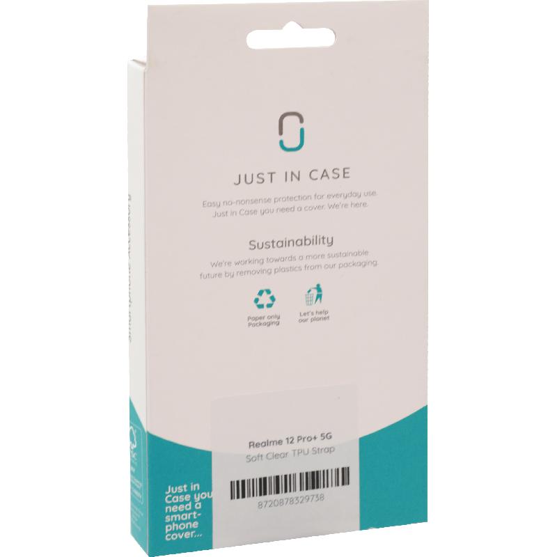 Just in Case Soft TPU Back Cover Mobile Case with Strap, for Realme 12 Pro+ 5G, Clear — 2