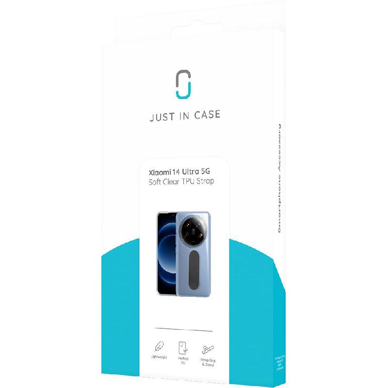 Just in Case Soft TPU Back Cover Mobile Case with Strap, for Xiaomi 14 Ultra 5G, Clear