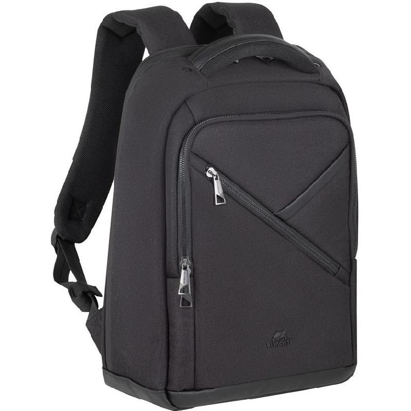 Rivacase ECO Laptop Backpack, for 14"/13.9" (Device), Black