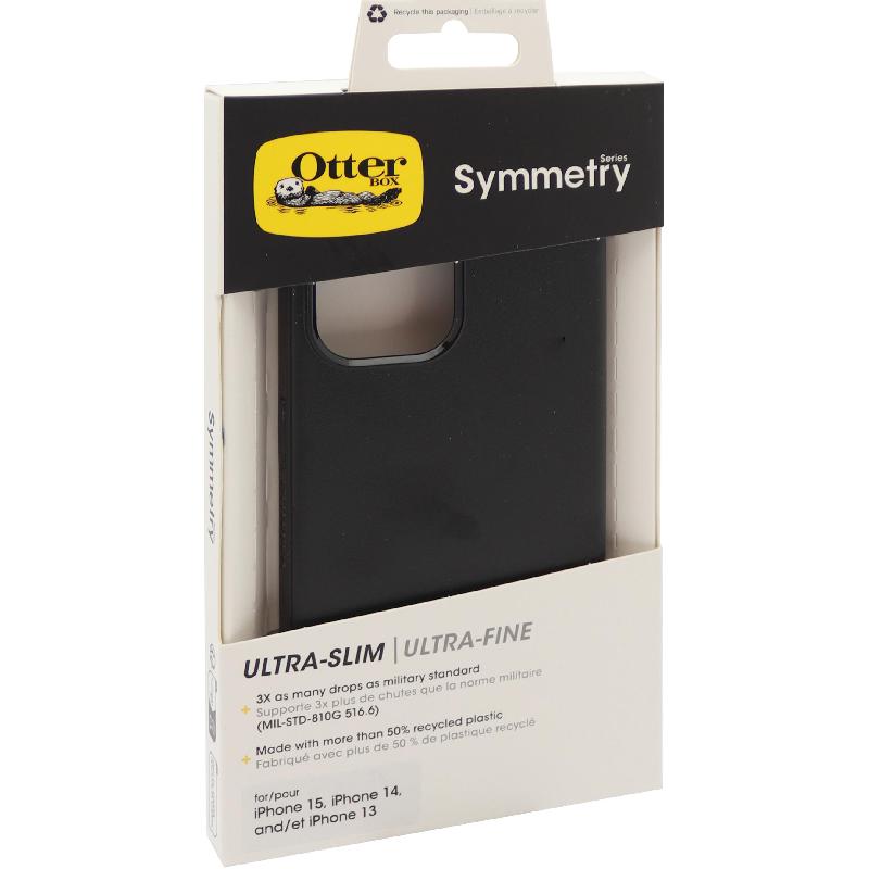 OtterBox Symmetry Back Cover Mobile Case, for iPhone 15/iPhone 14/iPhone 13, Black