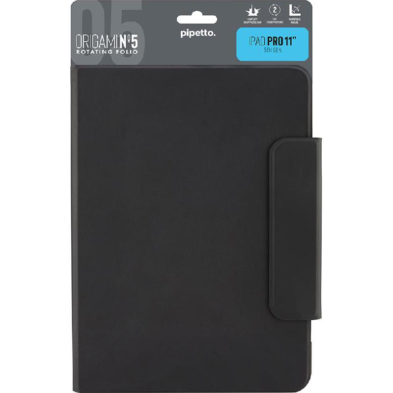 PIPETTO Rotating Folio Tablet Case, for iPad Pro 11 M4, Black