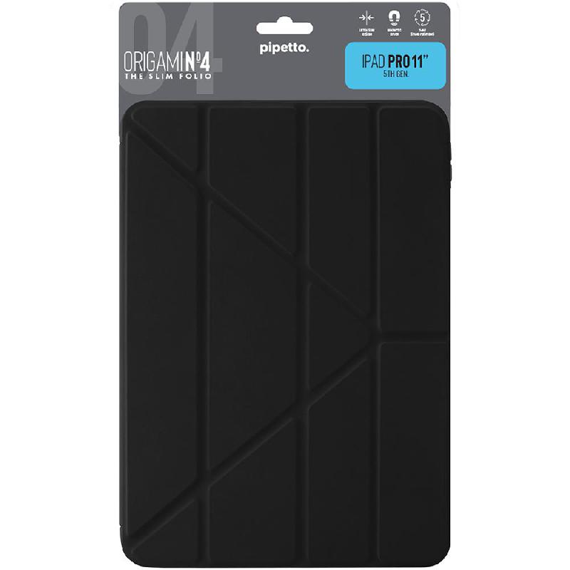 PIPETTO Origami No4 Folio Tablet Case, for iPad Pro 13 M4, Black