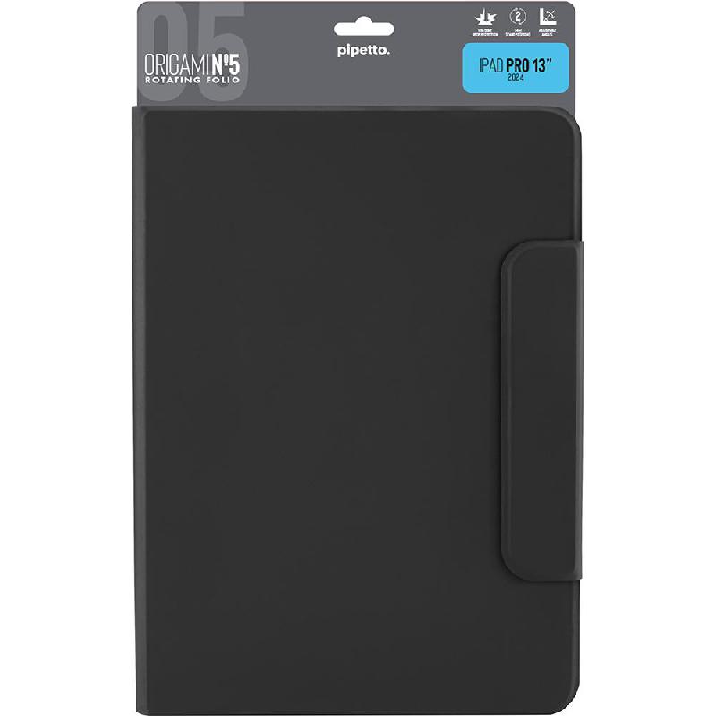 PIPETTO Rotating Folio Tablet Case, for iPad Pro 13 M4, Black