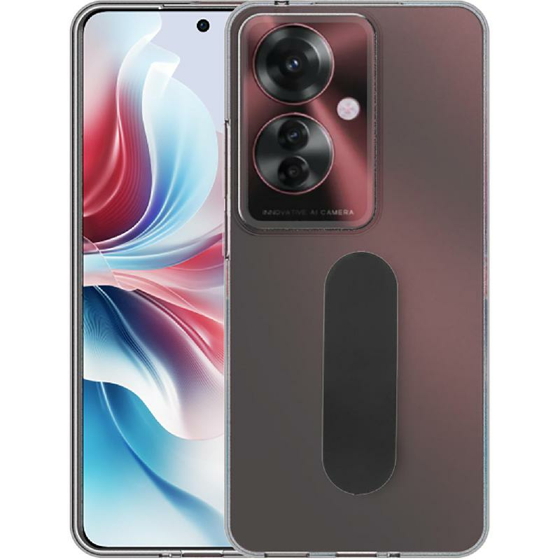 Soft TPU Back Cover Mobile Case with Strap, for OPPO Reno11 F 5G, Clear