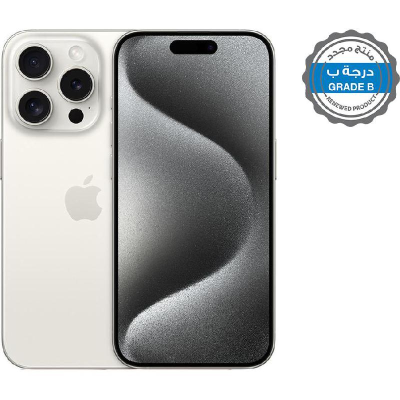 Renewed Grade B Apple iPhone 15 Pro, 512 GB, White Titanium, 5G