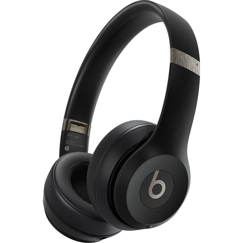 Beats Solo4 Wireless On-Ear Headphones, Bluetooth/Wired (Optional), 3.5 mm Connector/USB (Charging), Built-in Microphone, Matte Black