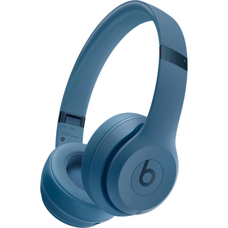 Beats Solo4 Wireless On-Ear Headphones, Bluetooth/Wired (Optional), 3.5 mm Connector/USB (Charging), Built-in Microphone, Slate Blue