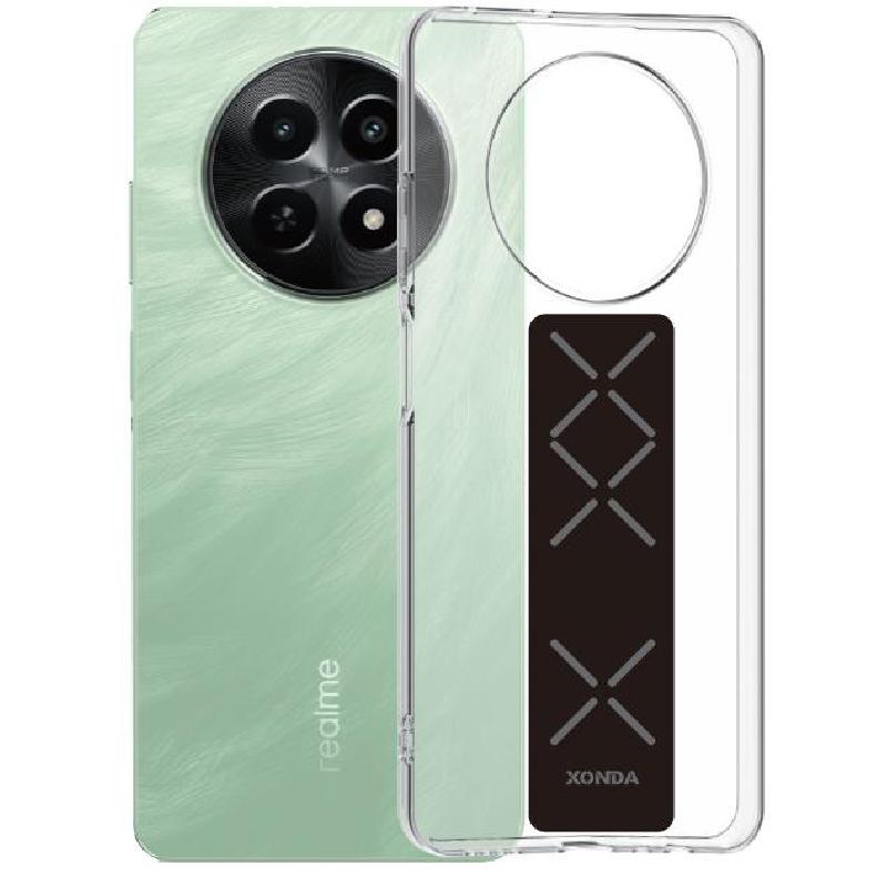 Xonda Back Cover Mobile Case with Strap, for Realme 12X 5G, Clear