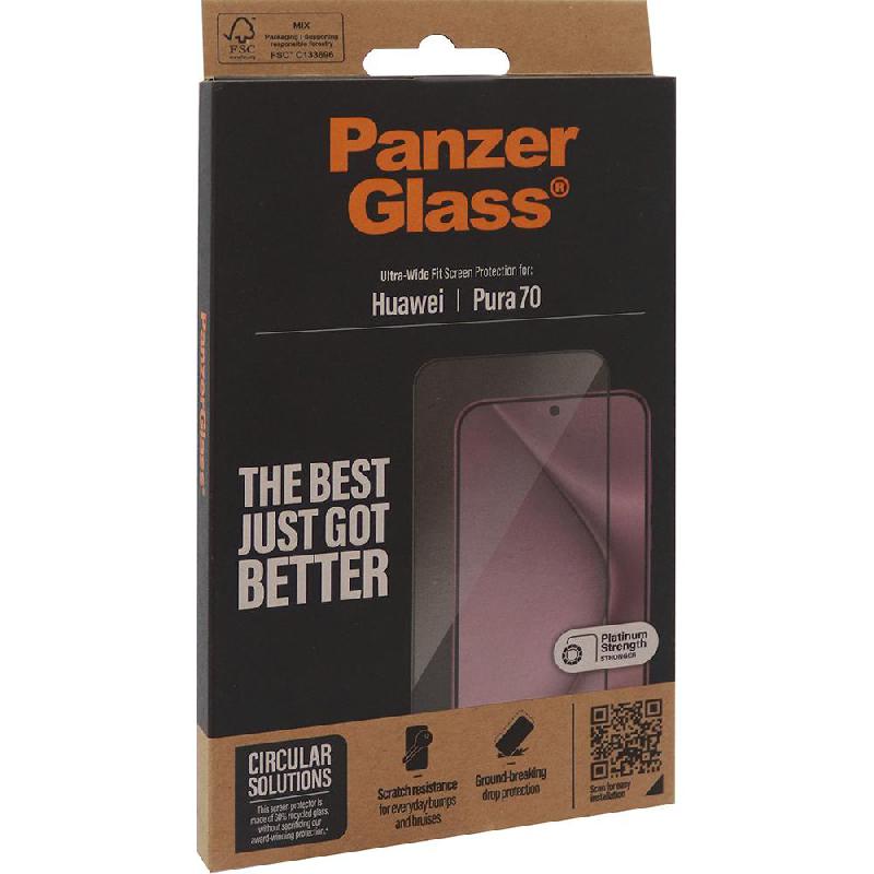 PanzerGlass Ultra-Wide Fit Smartphone Screen Protector, Tempered Glass, for Huawei Pura 70 — 2