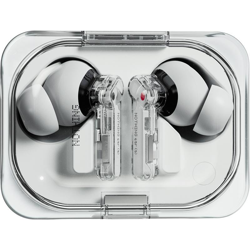 Nothing Ear(a) True Wireless, Dynamic Bass Boost Earbuds, Adaptive Noise Cancelling, Bluetooth, USB (Charging), Built-in Microphone, White