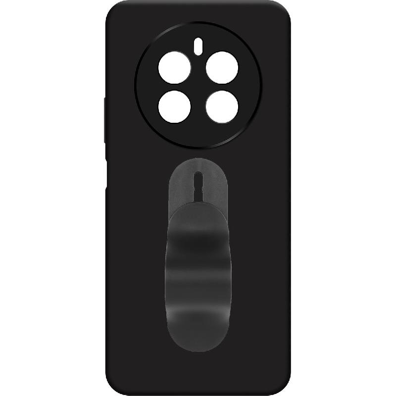 Just in Case Soft TPU Back Cover Mobile Case with Strap, for Realme 12+ 5G, Black