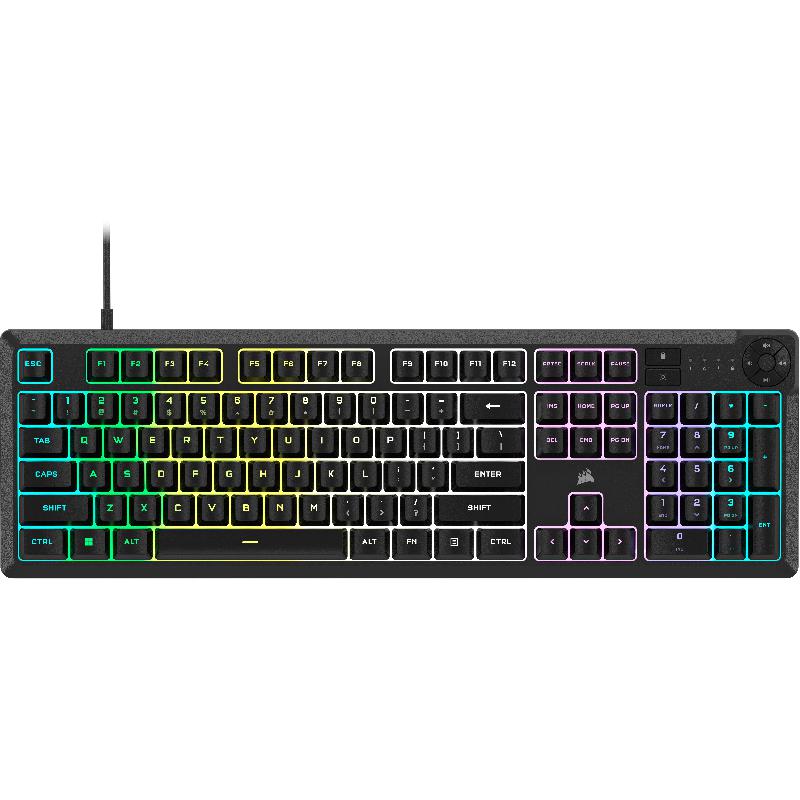 CORSAIR K55 CORE RGB Gaming Membrane Keyboard, Wired, for Laptop/Desktop Computer/Gaming Desktop Computer/CPU Windows 7/8/10, Black