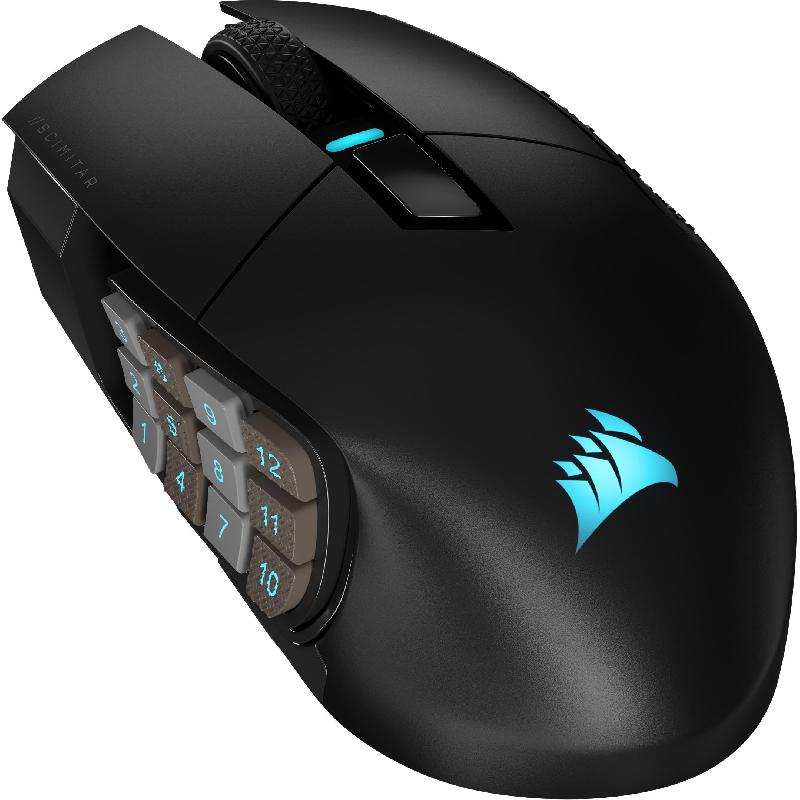 CORSAIR Scimitar Elite Gaming Mouse, Wireless, Optical, MARKSMAN 26000 dpi, Black — 2