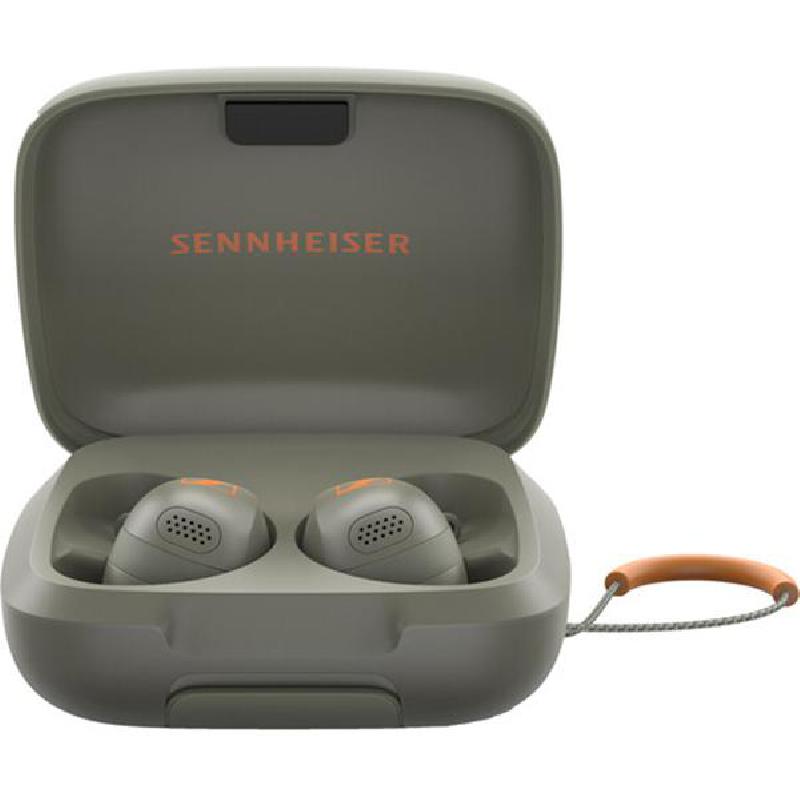 Sennheiser MOMENTUM Sport Earbuds, Adaptive Noise Cancelling, Bluetooth, USB (Charging), Built-in Microphone, Grey