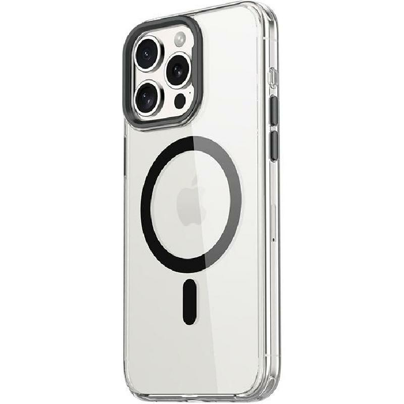 Alot Back Cover Mobile Case with MagSafe, for iPhone 15 Pro, Transparent Grey