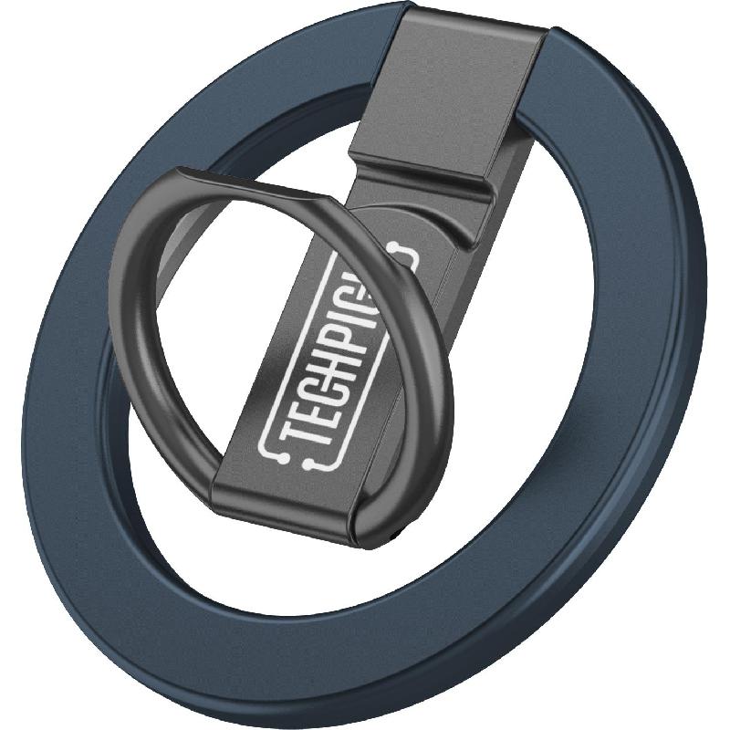 Techpick Magnetic Holder Phone Grip & Stand, Universal, for Most Devices, Blue