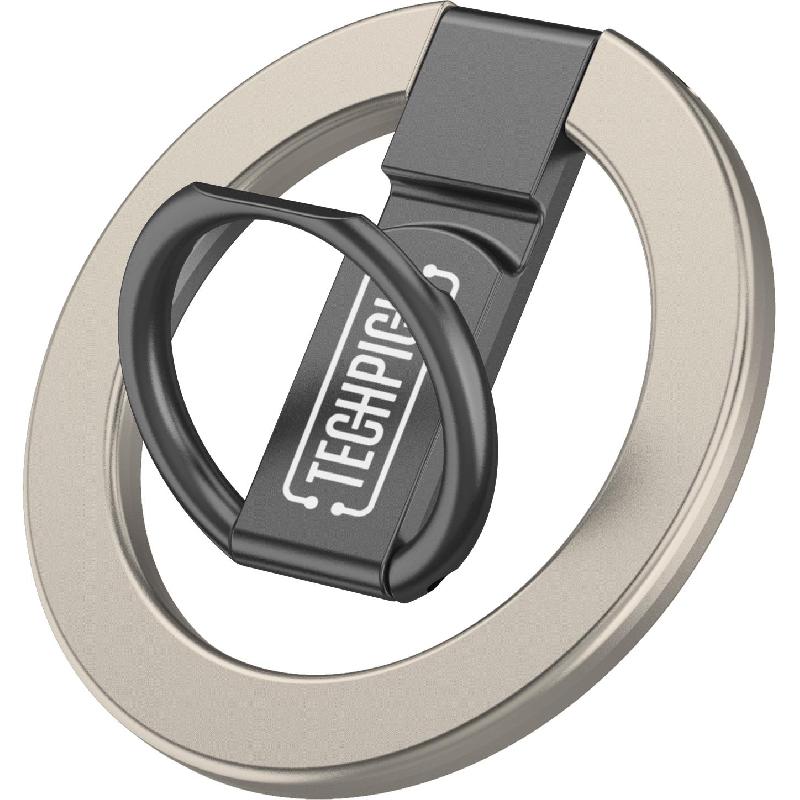 Techpick Magnetic Holder Phone Grip & Stand, Universal, for Most Devices, Titan Grey