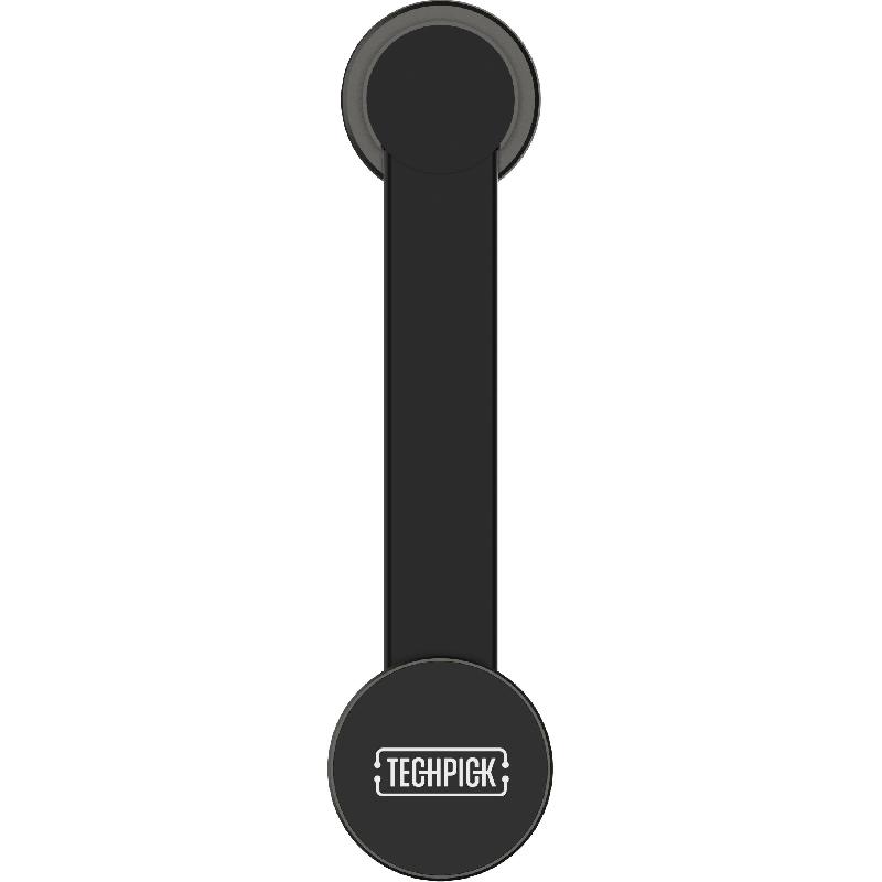 Techpick Car Mount Dash Flat Flex Smartphone Car Accessory, Universal, for Most Devices, Black