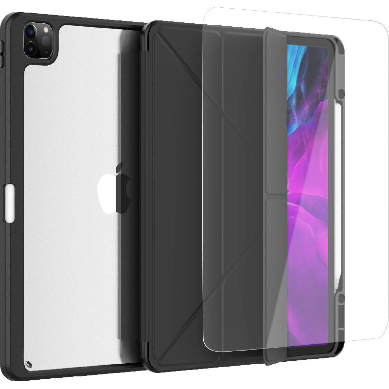 Techpick 2-in-1 Bundle Tablet Case with Screen Protector, for iPad Pro 11 M5/iPad Pro 11 M4, Black