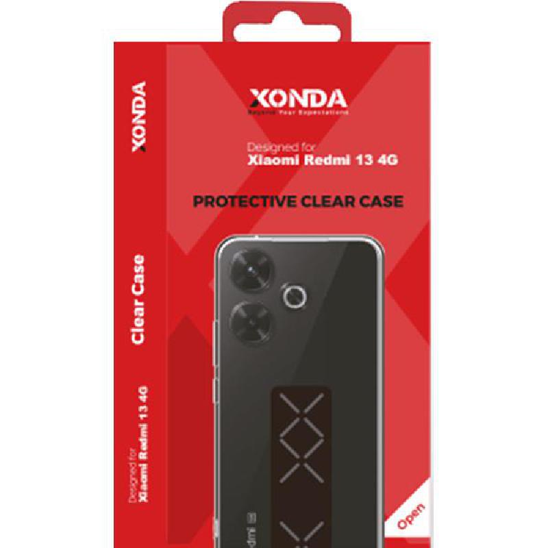 Xonda Back Cover Mobile Case with Strap, for Xiaomi Redmi 13 4G, Clear