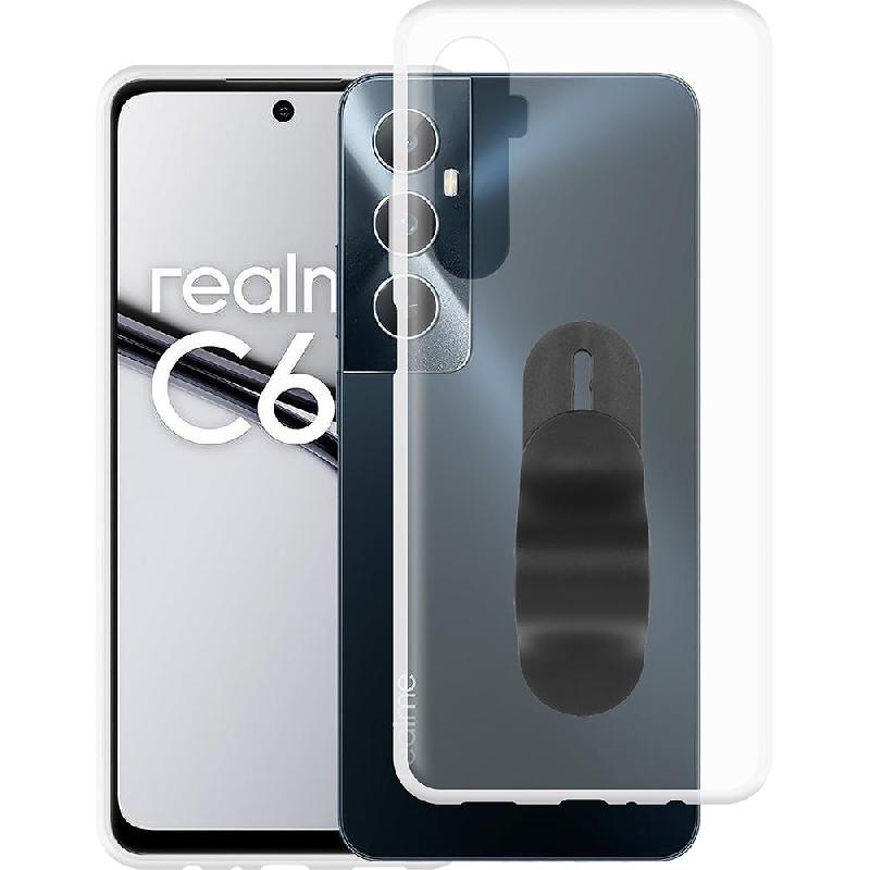 Just in Case Soft TPU Back Cover Mobile Case with Strap, for Realme C65, Clear