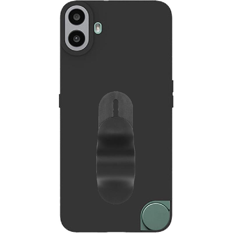 Just in Case Soft TPU Back Cover Mobile Case with Strap, for Nothing CMF Phone 1, Black