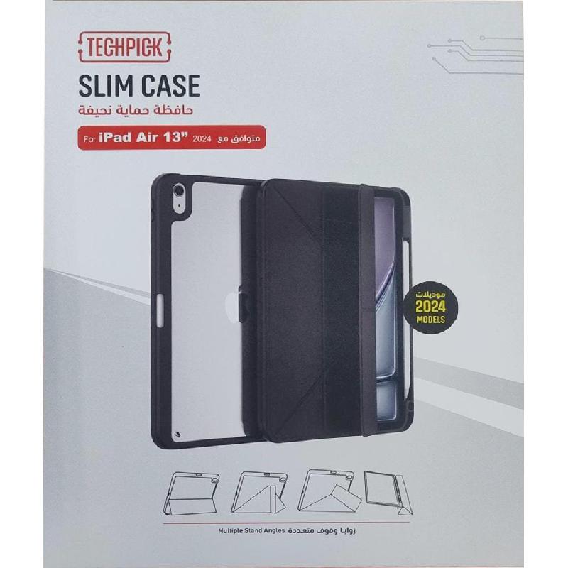 Techpick Flip Cover Tablet Case, for iPad Air 13 M2, Black