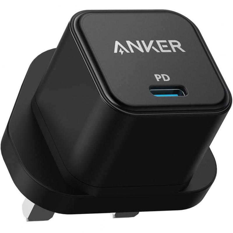 Anker PowerPort III 20W Cube Ultra-Compact Portable Charger, Fast Battery Charging, 20 Watts, Single USB-C, Black