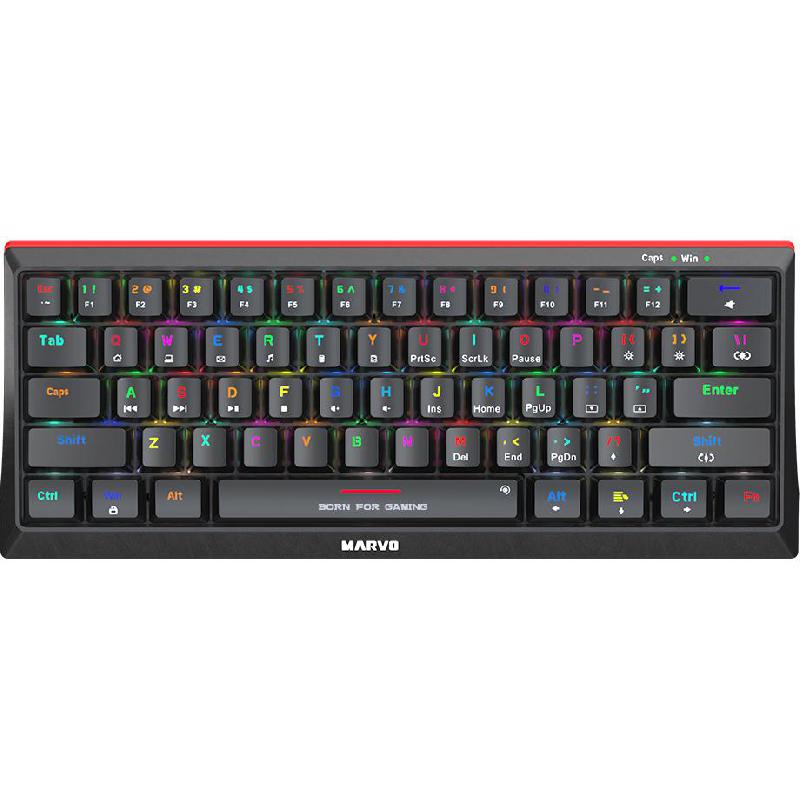MARVO KG962G 60% Mechanical Gaming Keyboard, Wired, for Laptop/Desktop Computer/Gaming Desktop Computer/CPU Windows OS, Black