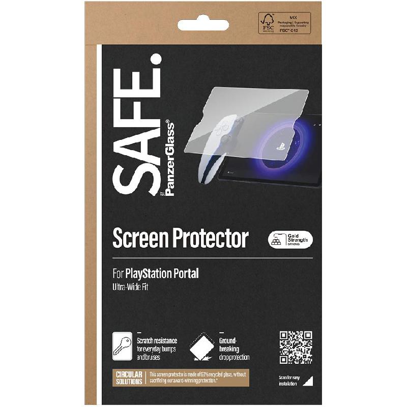 PanzerGlass SAFE Gaming Handheld Screen Protector, for PlayStation Portal Player Controller, Rounded Edges, Crystal Clear — 2