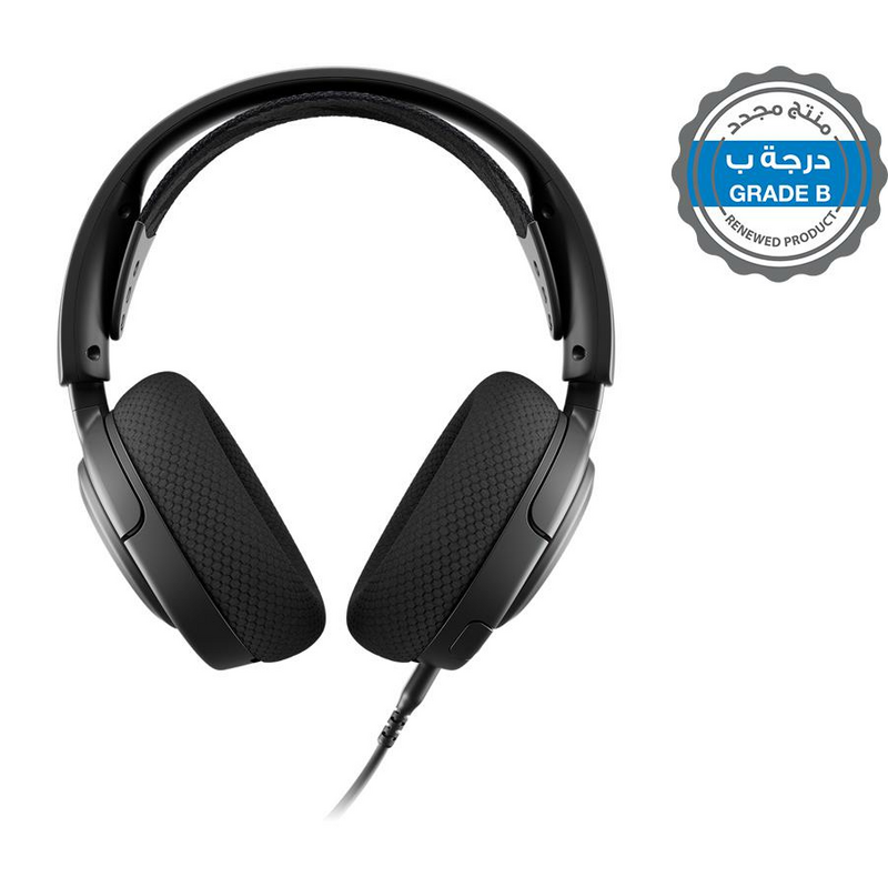 Renewed Grade B SteelSeries Arctis Nova 3 Gaming Headset, Passive Noise Isolation, Wired, USB-C, Retractable Microphone, Black