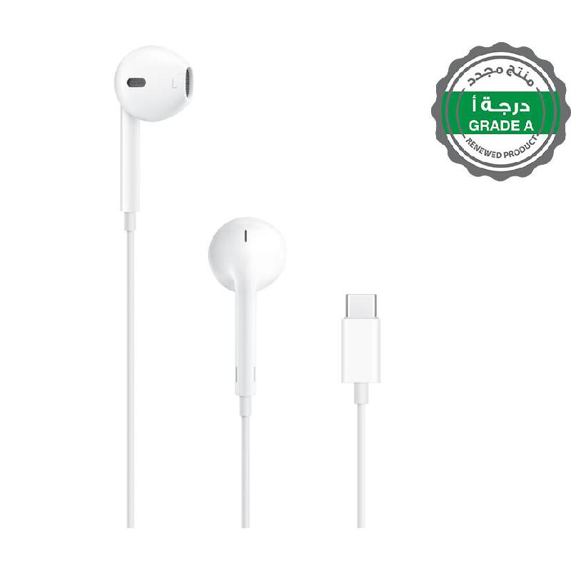 Renewed Grade A Apple EarPods (USB-C) In-Ear Earphones, Wired, USB-C, In-line Microphone, White