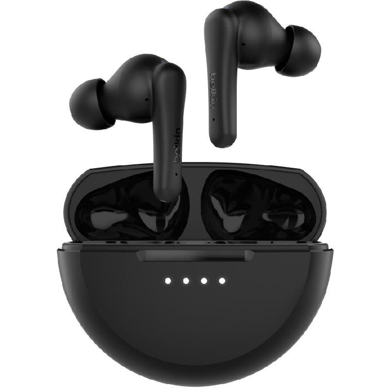 Belkin SoundForm Rhythm Earbuds, Bluetooth, USB (Charging), Built-in Microphone, Black