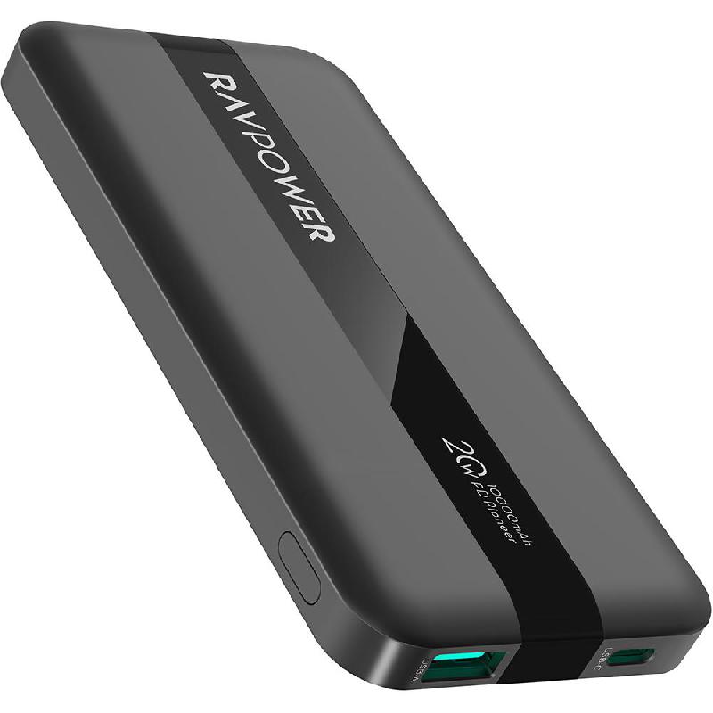PD Pioneer 10000 mAh 20W PD 2-Port Powerbank, PD Fast Charging, 10000 mAh, Dual USB (USB (QC 3.0)/USB-C PD), Black
