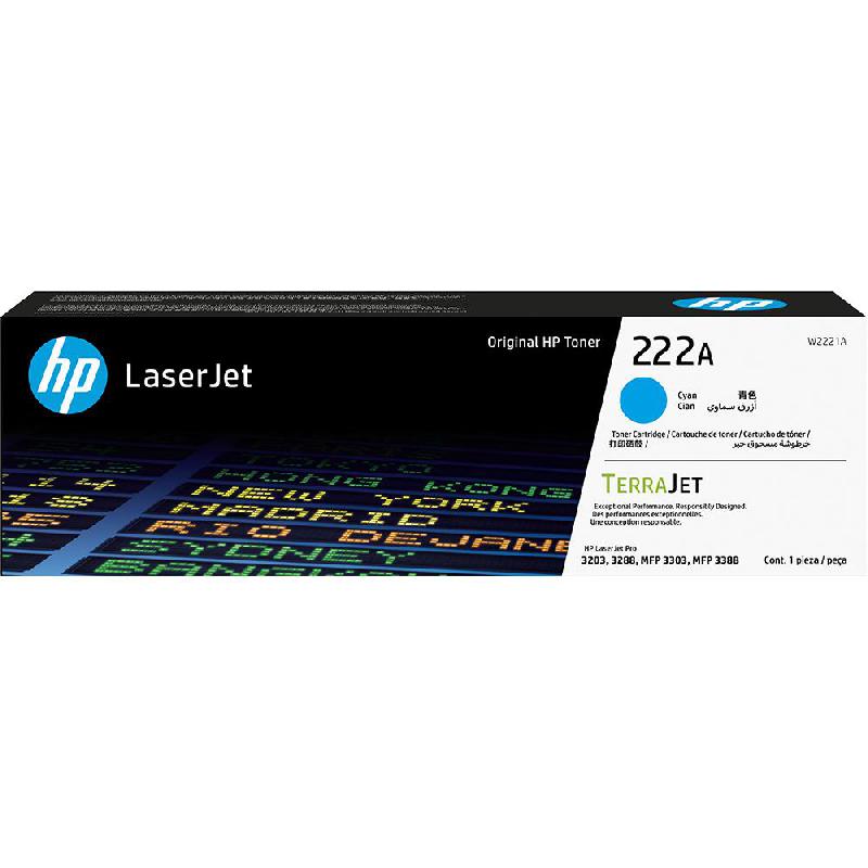 HP 222A Laser Toner, Cyan