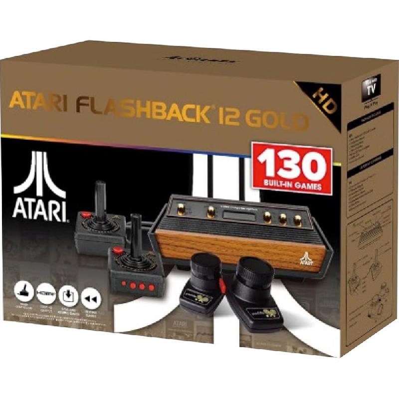 Atari Flashback 12 - Gold Edition, 130 Built-in Games, Black