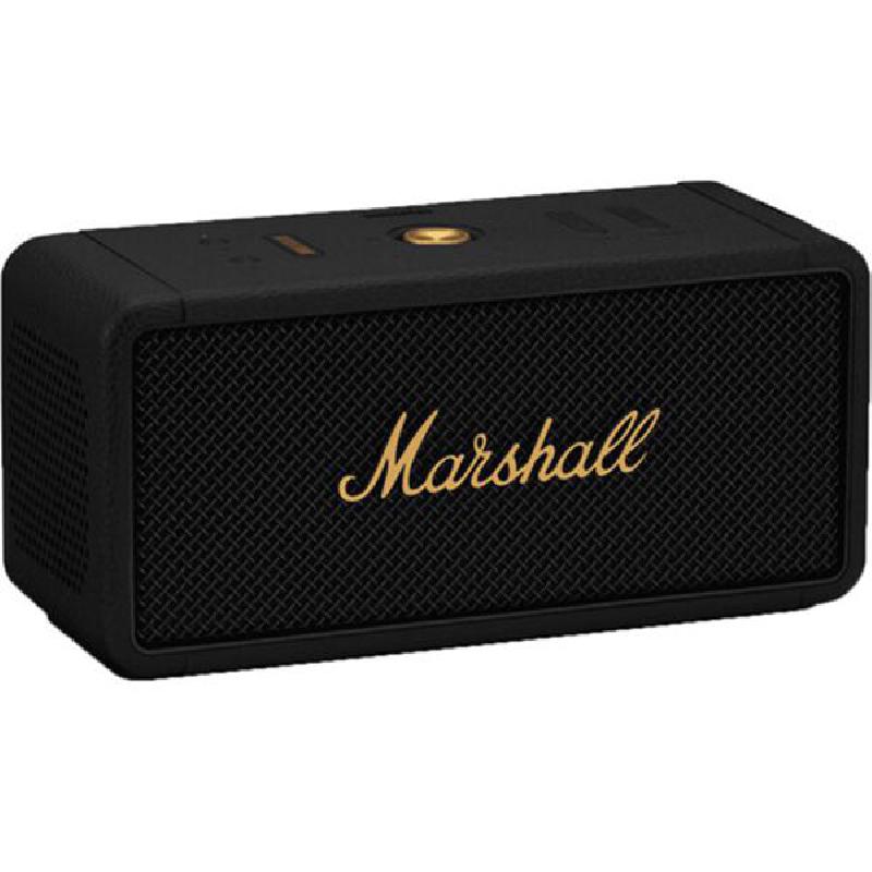 Marshall Middleton Portable Speaker, Bluetooth/Wired (Optional), up to 20 Hours Battery Life, Black/Brass