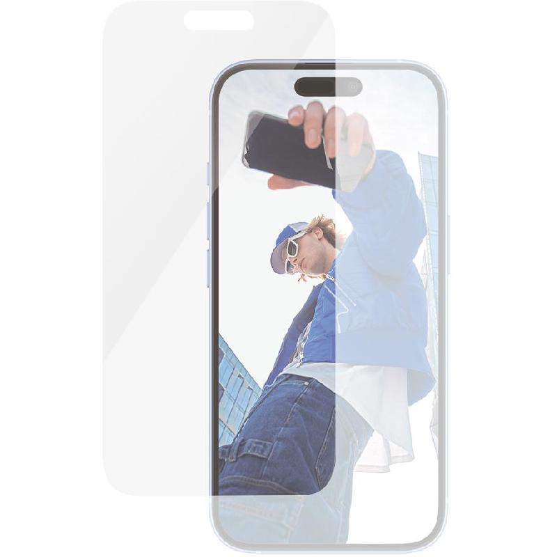 PanzerGlass Classic Fit Smartphone Screen Protector, Tempered Glass, Clear, for iPhone 16/iPhone 15