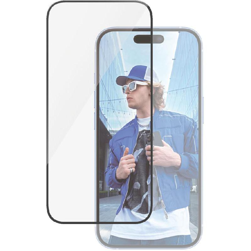 PanzerGlass Ultra-Wide Fit Smartphone Screen Protector, Tempered Glass, Clear, for iPhone 16