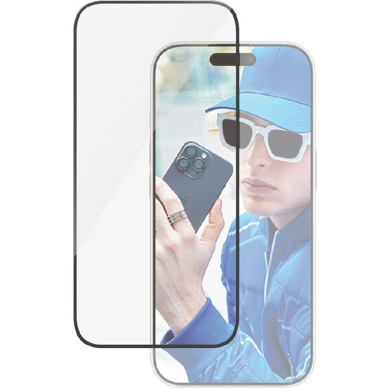 PanzerGlass Ultra-Wide Fit Smartphone Screen Protector, Tempered Glass, Clear, for iPhone 16 Pro