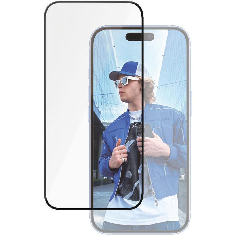 PanzerGlass Ultra-Wide Fit Ceramic Smartphone Screen Protector, Tempered Glass, Clear, for iPhone 16