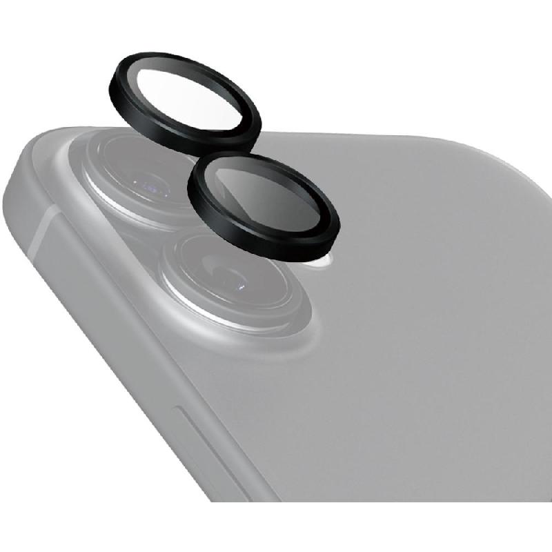 PanzerGlass Hoops Camera Lens Protector (Individual Ring) Smartphone Camera Accessory, for iPhone 16/iPhone 16 Plus, Ceramic