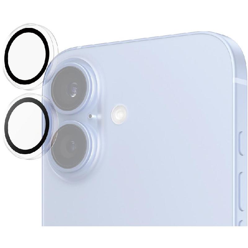 PanzerGlass Hoops Camera Lens Protector (Individual Ring) Smartphone Camera Accessory, for iPhone 16/iPhone 16 Plus, Clear
