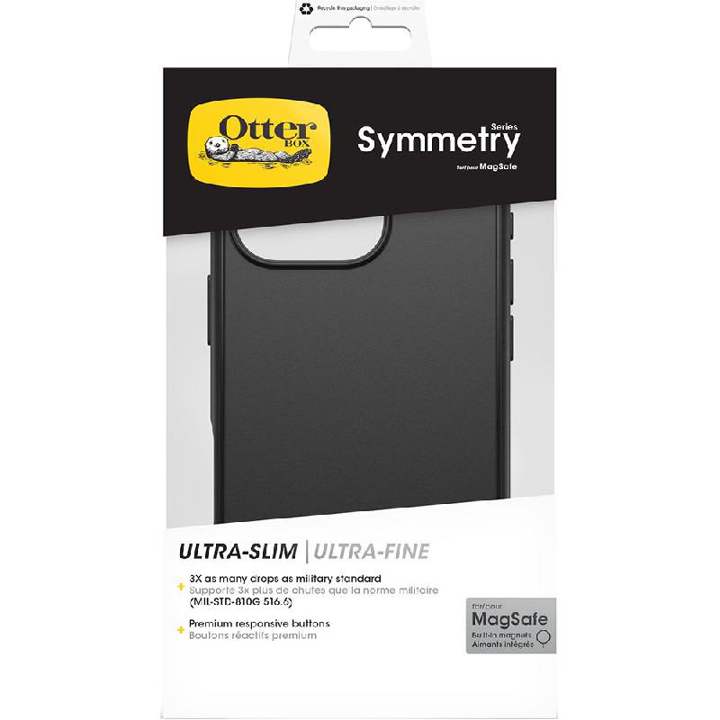 OtterBox Symmetry Series Back Cover Mobile Case with MagSafe, for iPhone 16 Pro, Black — 3